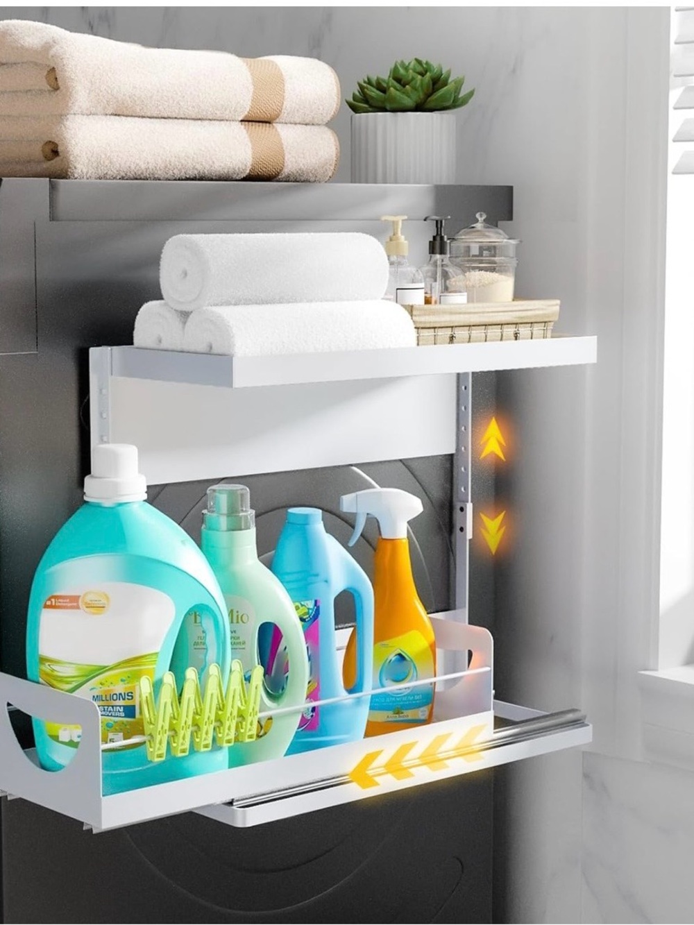 Heavy Duty Magnetic Shelves for Washer Dryer Fridge